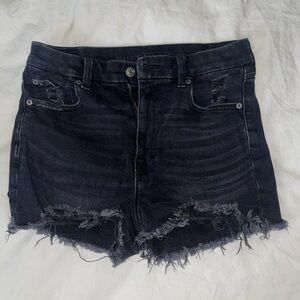 AE Curvy super high-waisted denim shorts